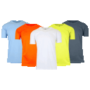 5-Pack: Galaxy by Harvic Men's Short Sleeve Crew Neck Moisture Wicking Tee