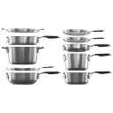 Calphalon Select 10-Piece Space-Saving Stainless Steel Cookware Set