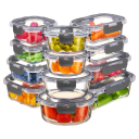 FineDine 12-Piece Glass Storage Containers with Lids