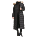 Kenneth Cole Faux Fur Trim Hooded Down Puffer Maxi Coat