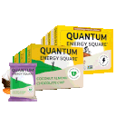 48-Pack: Quantum Energy Square Bars with Caffeine & 10g Protein