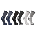 6-Pack: TheraRx Unisex Non-Binding Extra Wide Top Cotton Diabetic Crew Socks