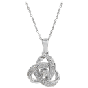 Savvy Cie Large Diamond Love Knot Pendant Necklace