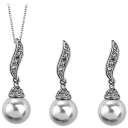 Hollywood Sensation Pearl Drop Necklace and Earring Set