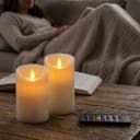 SideDeal Daily: 2-Pack: Luminara Flameless 4" Color Changing Wax Pillars