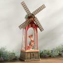 SideDeal Daily: Roman 11.2" Lighted Swirl Windmill Figurine with Santa and Sleigh