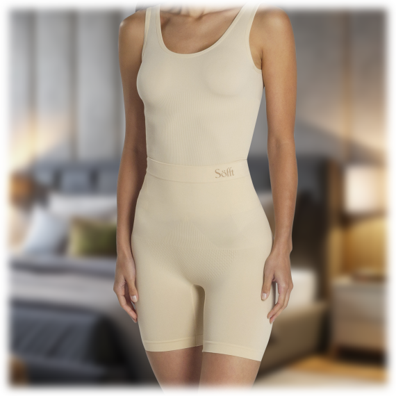 2-Pack: Sofft Compression Mid-Thigh Short (Black, Nude, 2X) - Picture 7 of 8