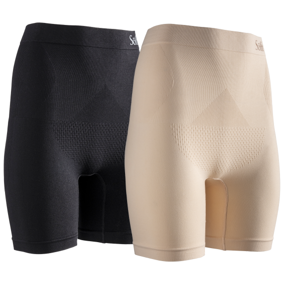 2-Pack: Sofft Compression Mid-Thigh Short (Black, Nude, 2X) - Picture 2 of 8