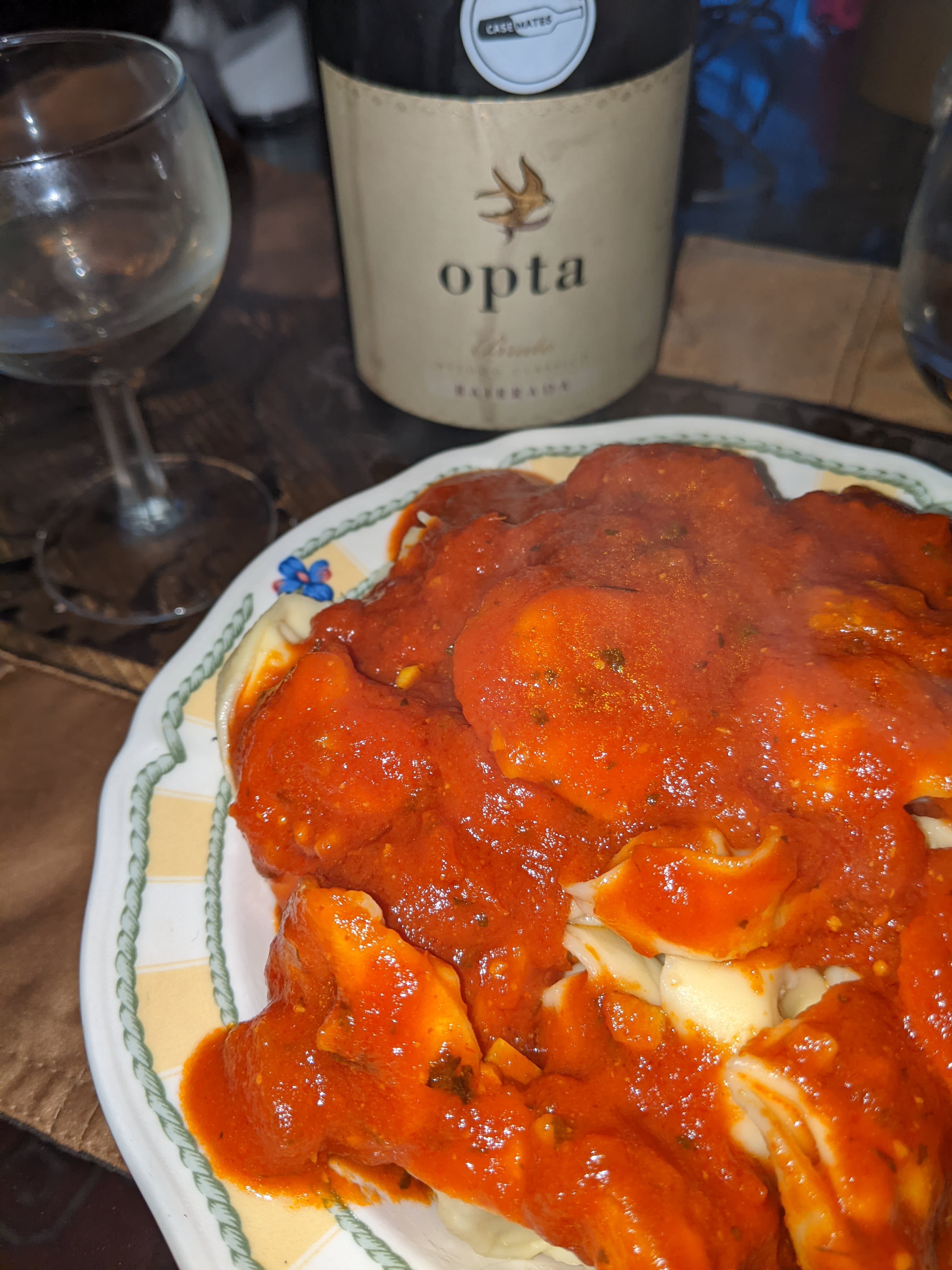 Opta bottle with tortellini