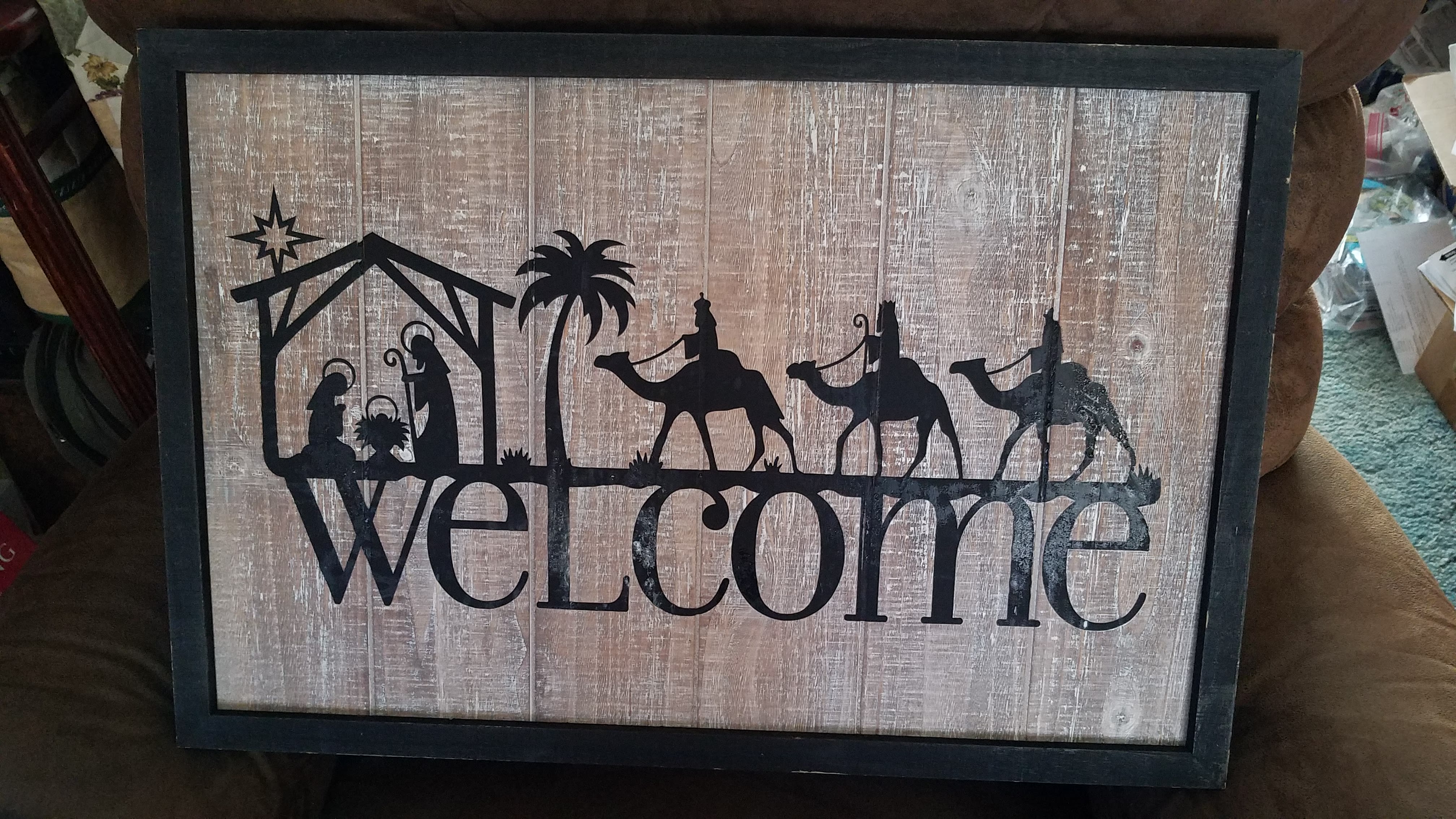 nativity welcome sign