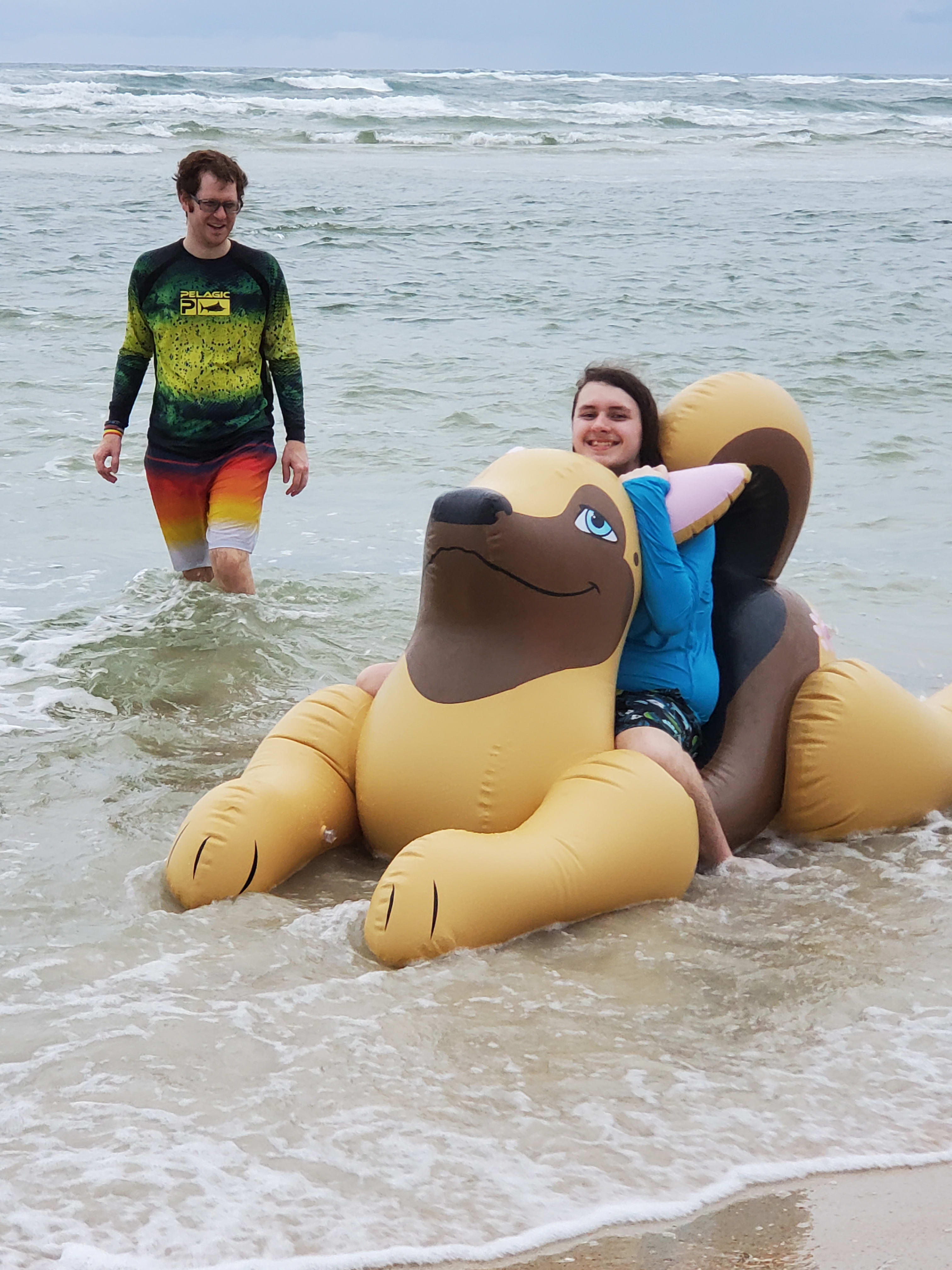 Boyfriend is the one on Loba, the blow up shepherd.