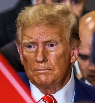 Donald J. Trump with orange makeup
