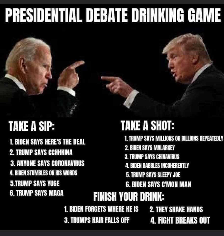 Presidential Debate Drinking Game 2024 Results Jen Verene