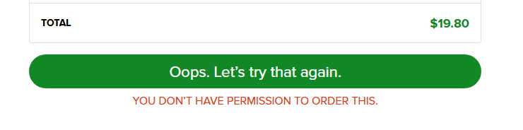 You don't have permission to order this.