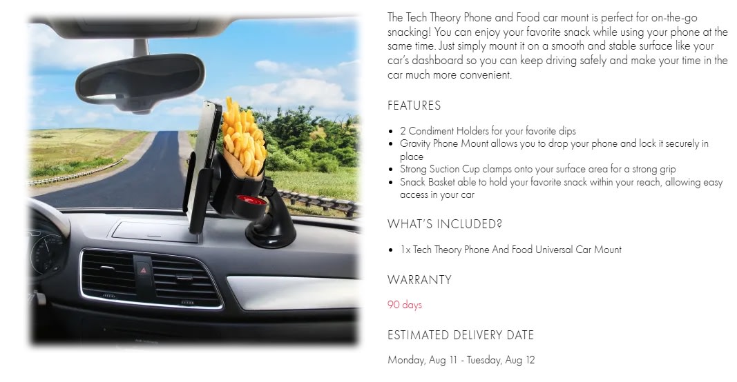 phone and food holder