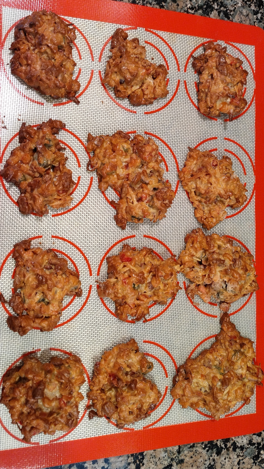 Finished fruitcake cookies
