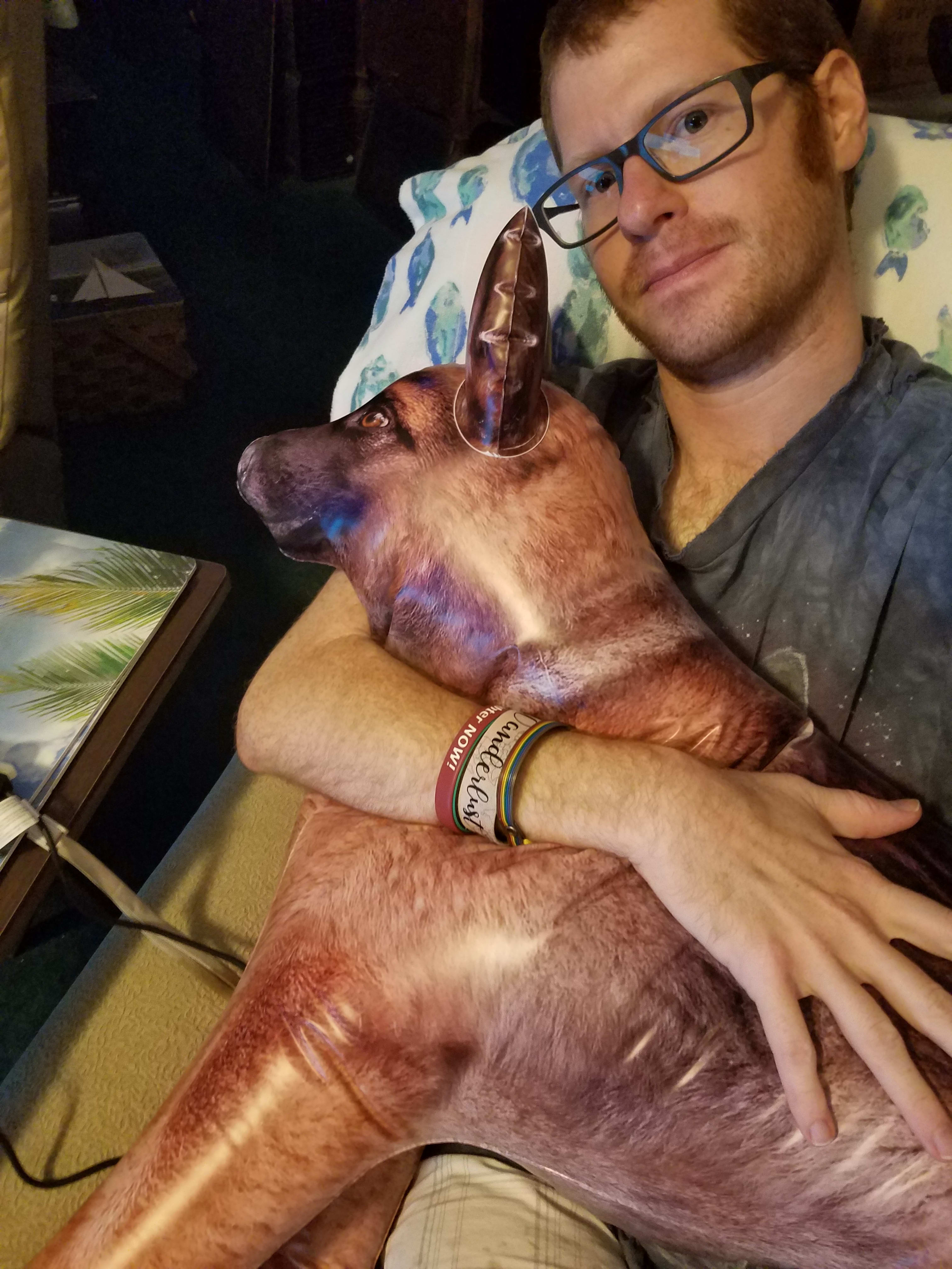 Cuddling up with Axel