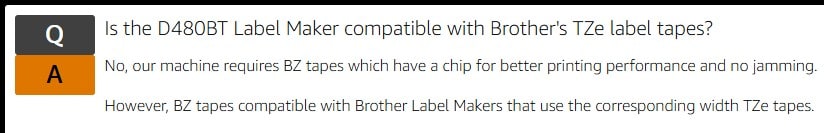 Snip from Amazon