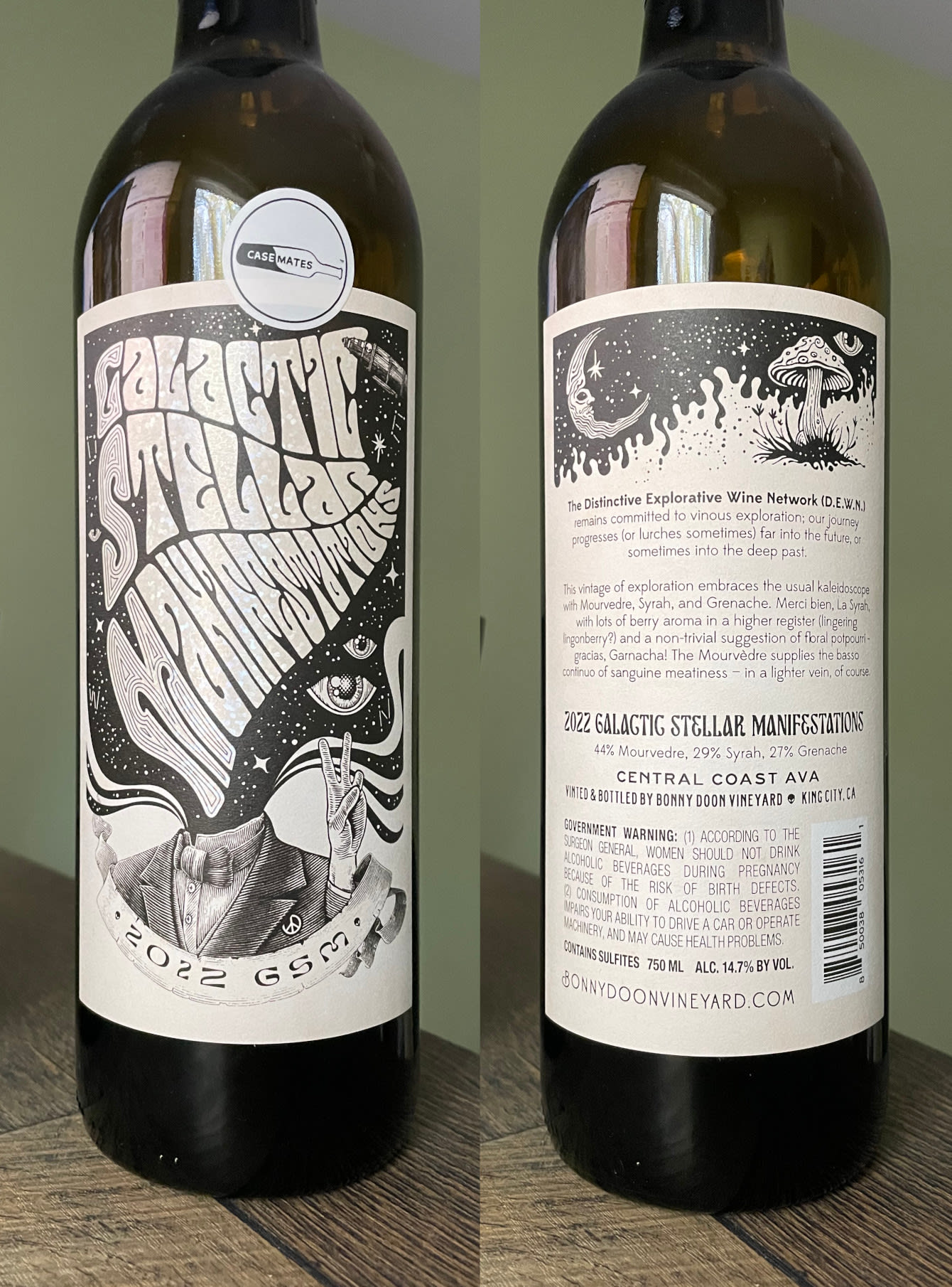 Galactic Stellar Manifestations front & back labels
