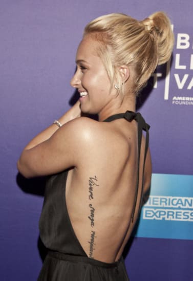 Hayden Panettiere's misspelled tattoo
