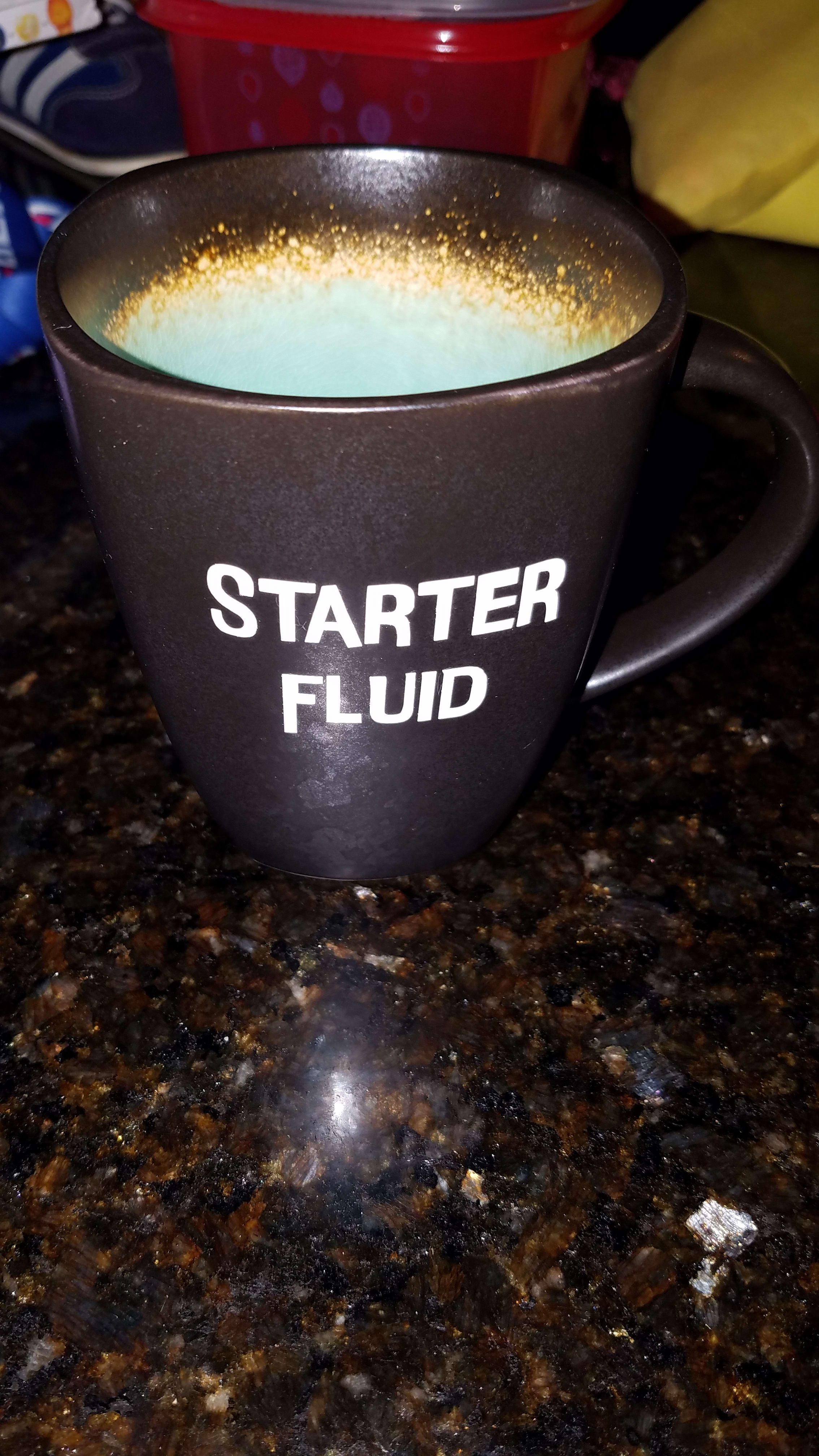 starter fluid mug
