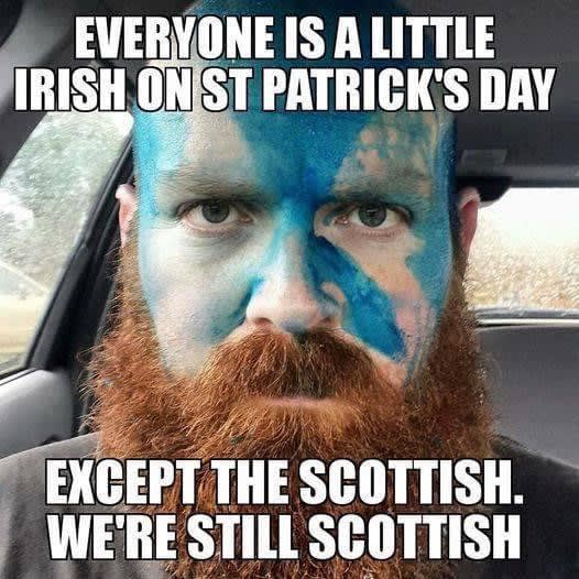 everyone is Irish for a day… except the Scottish