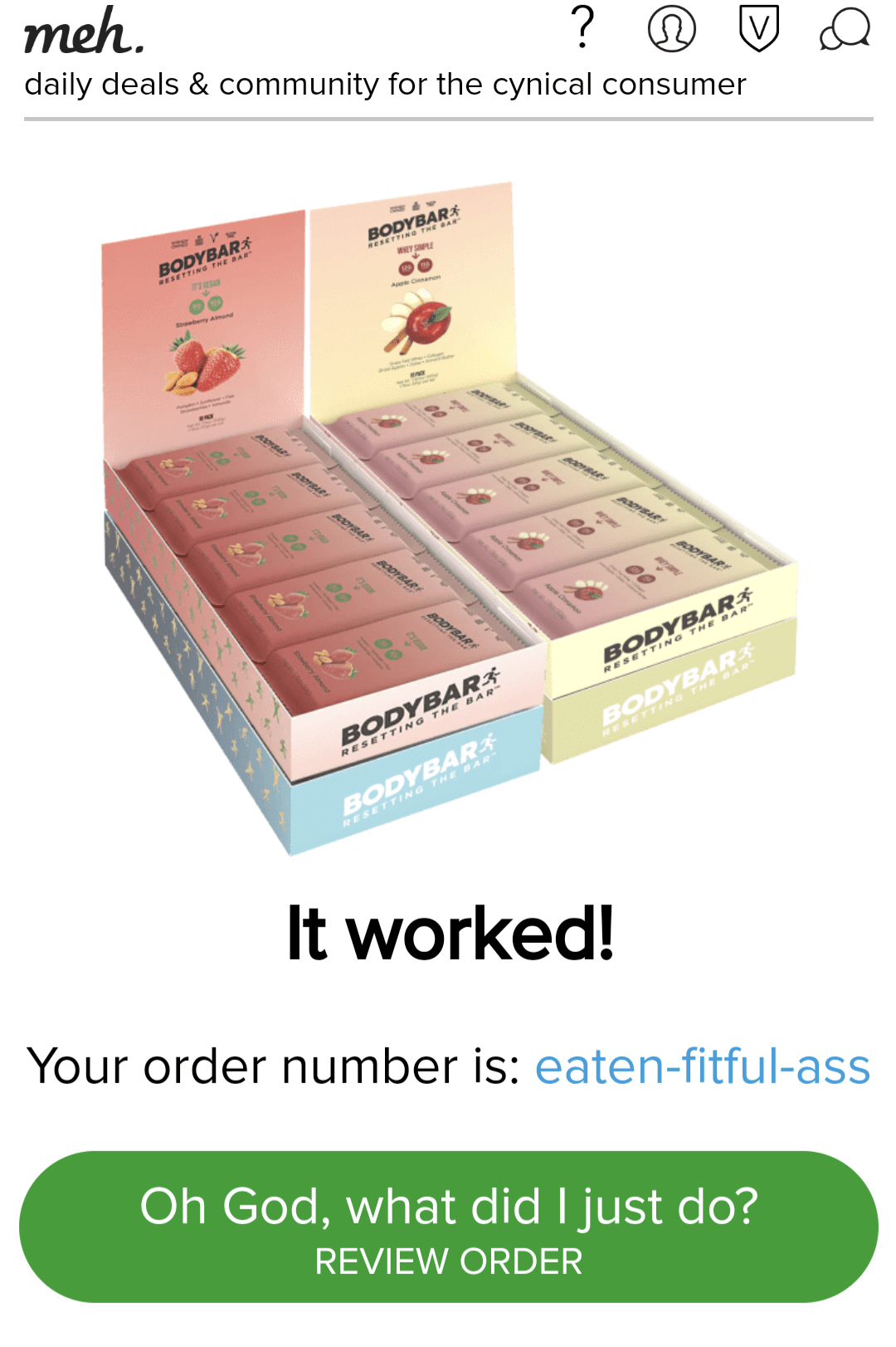 eaten fitful ass?