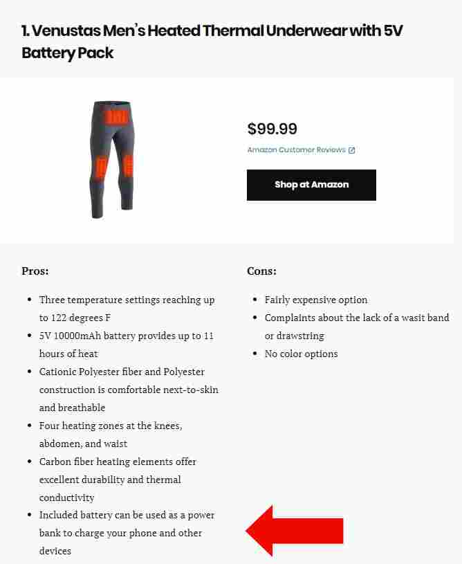 pants with power bank