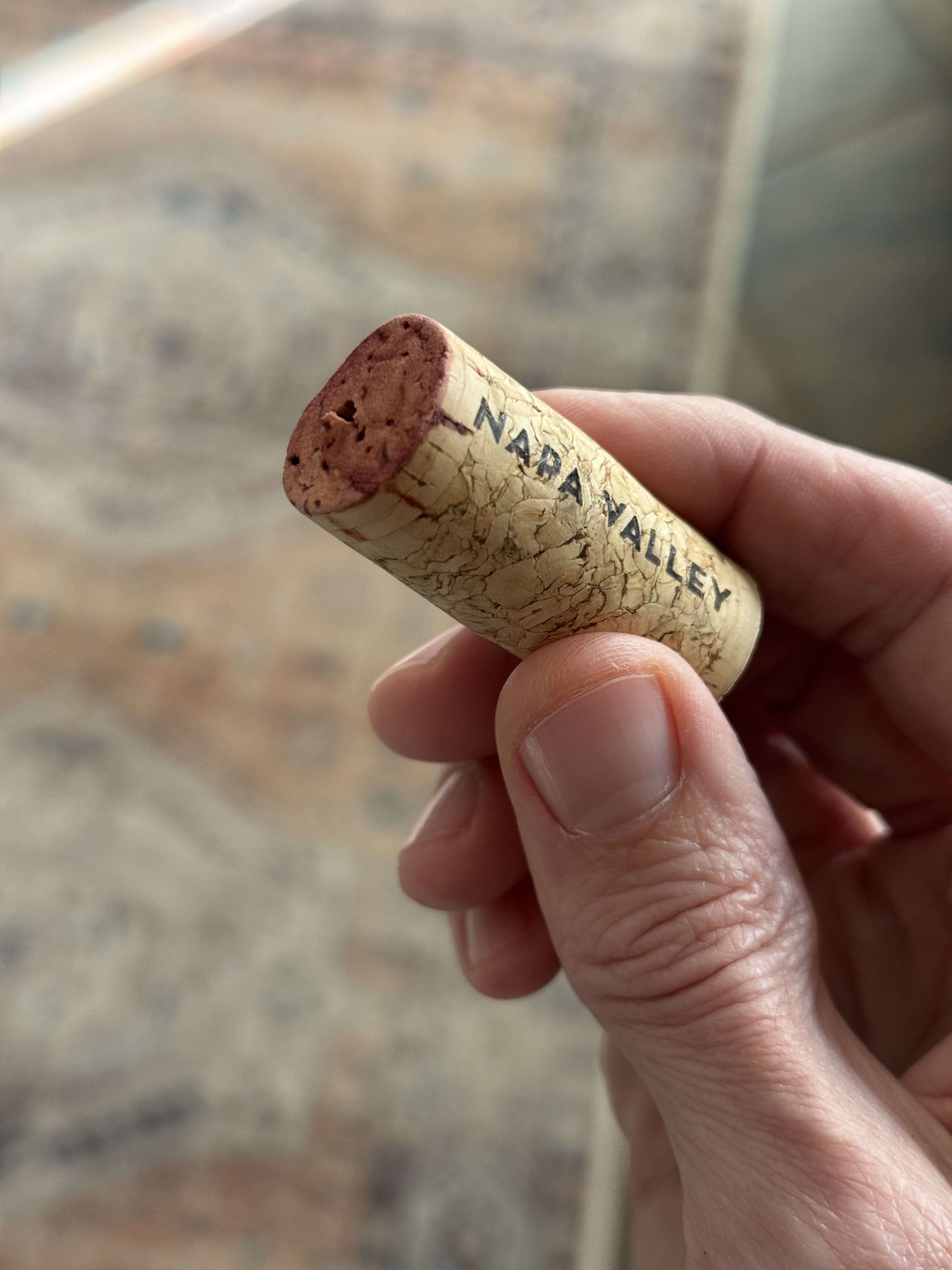 Cork of the 2023 Terra Hill Cabernet bottle