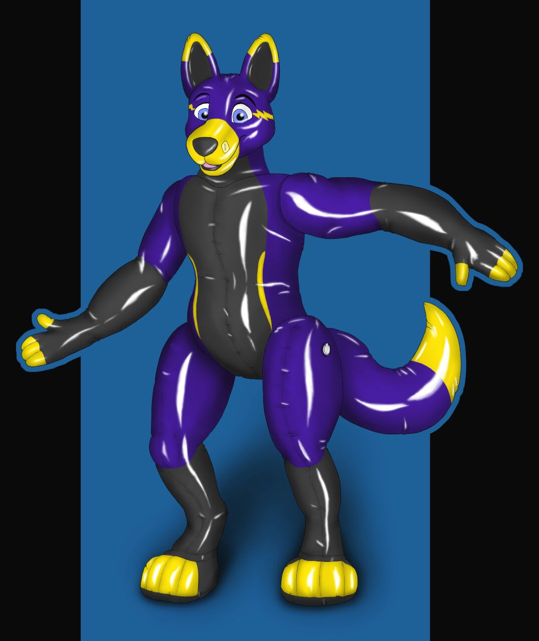 Have you ever drawn an inflatable wolf before?