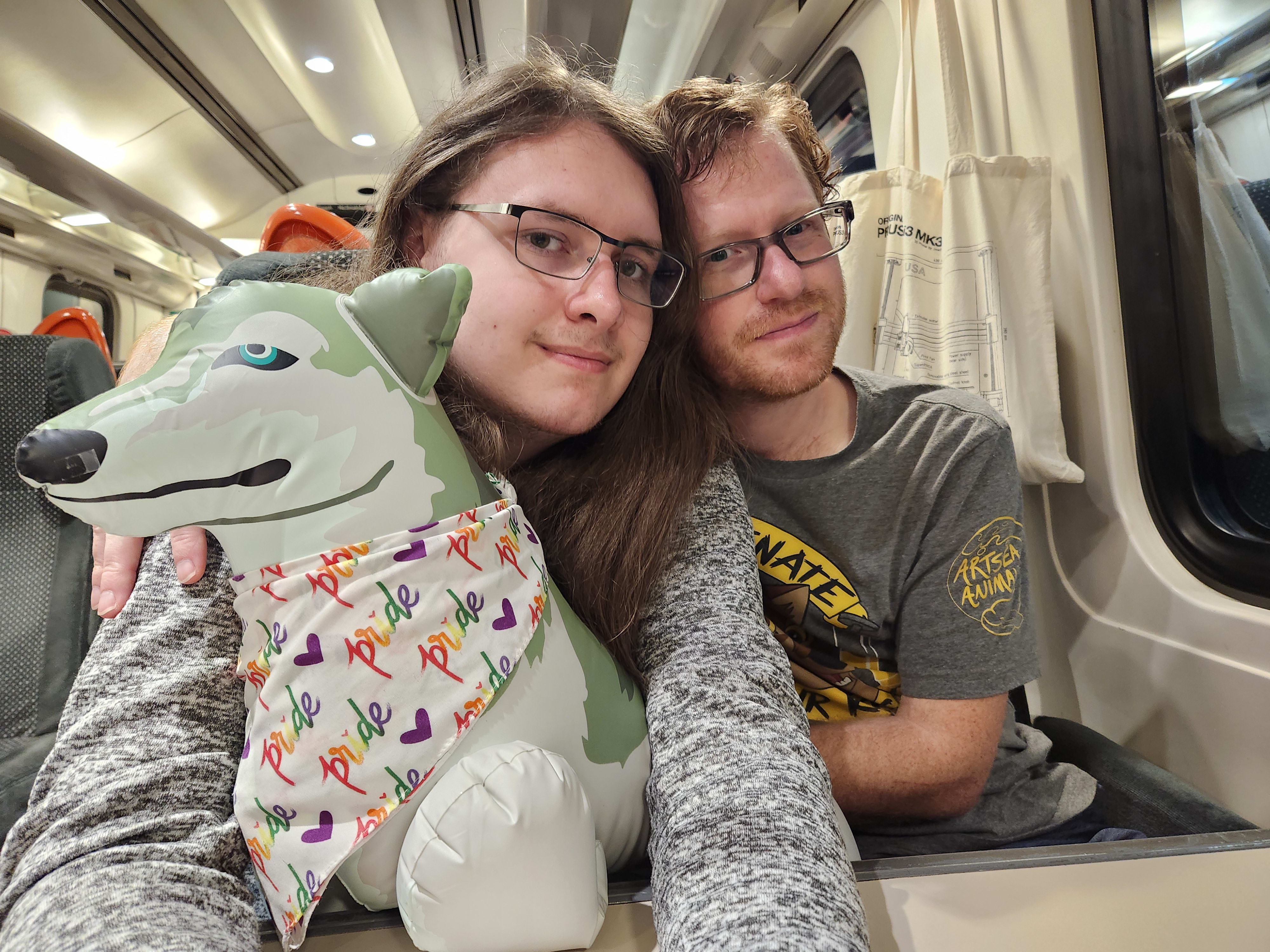 Me, fiancé, and Lucky