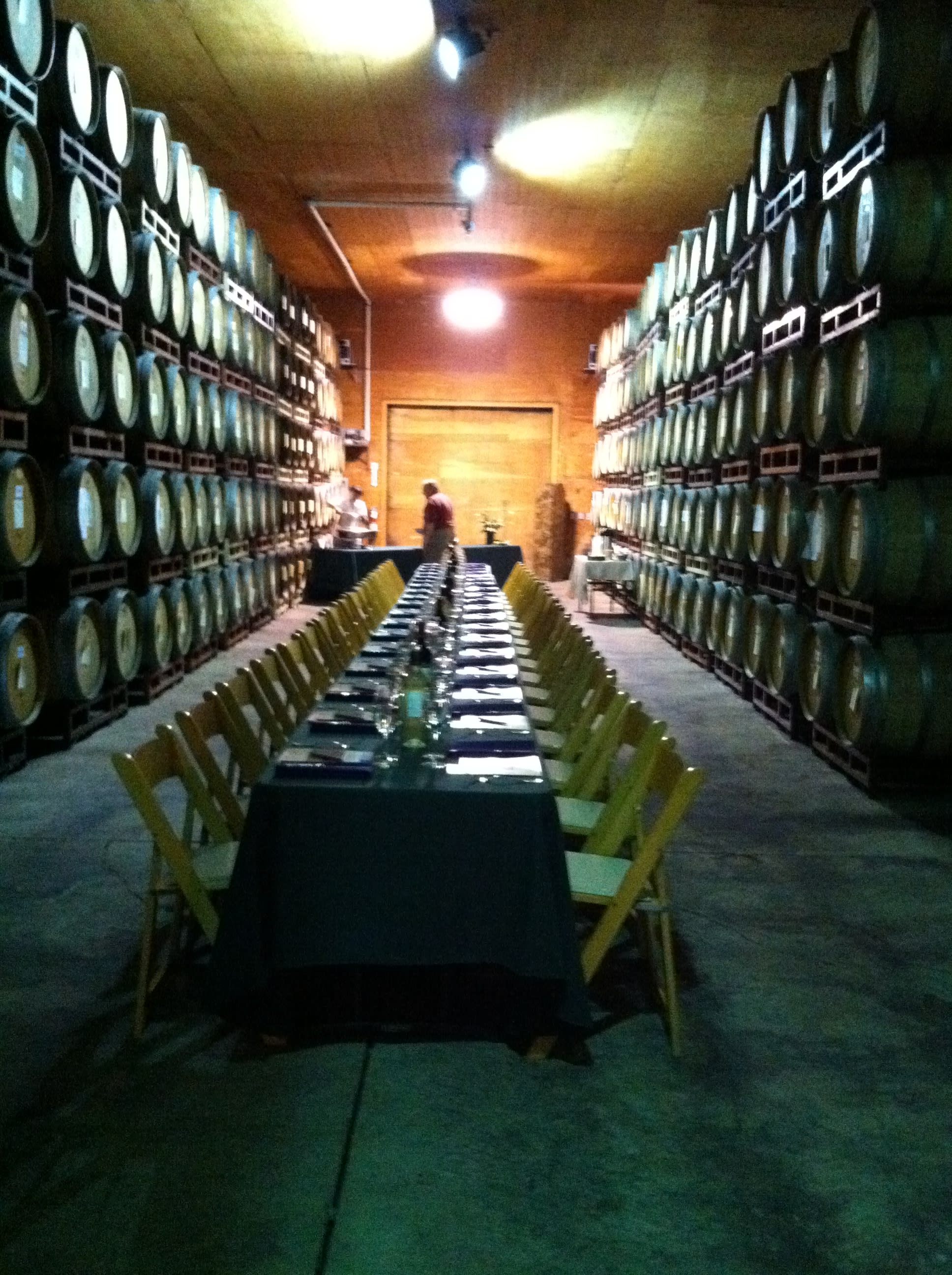 Pedroncelli barrel room