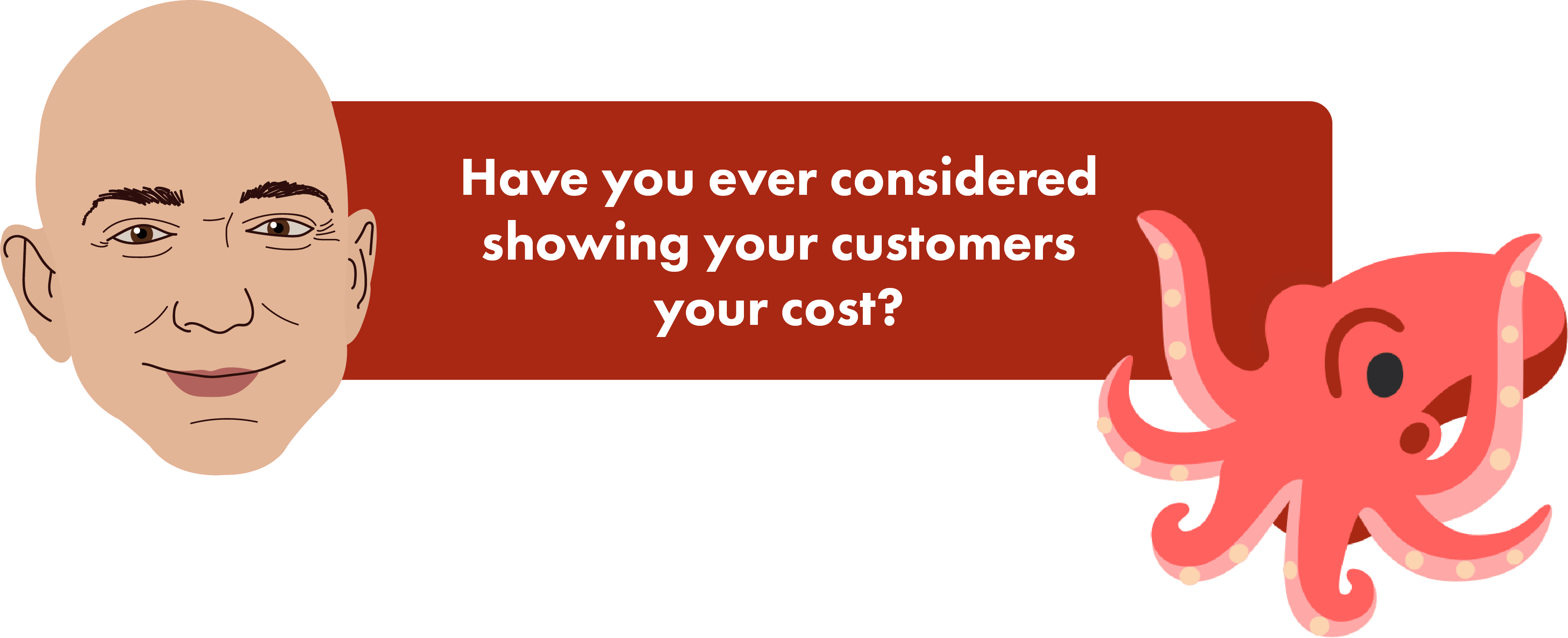 cartoon bezos and quote button