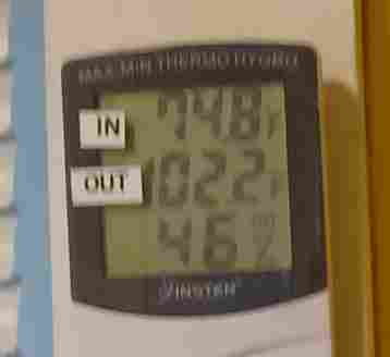 outside temperature of 102.2