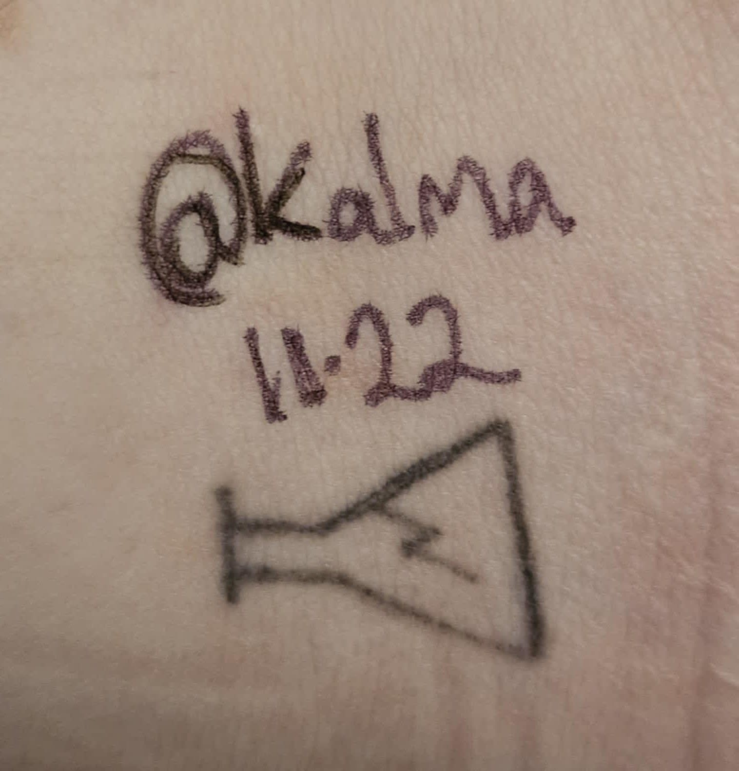 A tattoo on an extremely grateful person who loves Meh