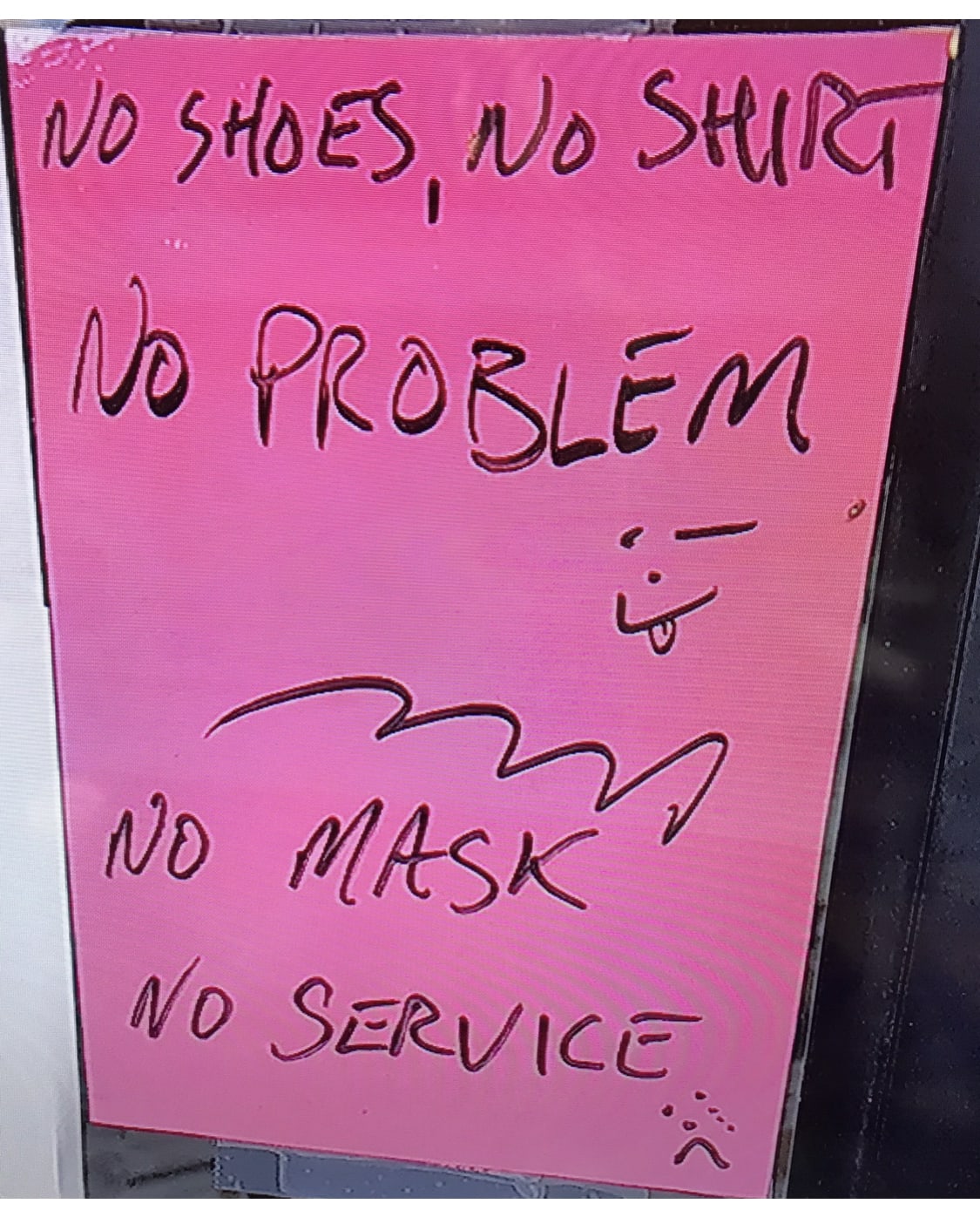 Posted on the door of a local pot shop