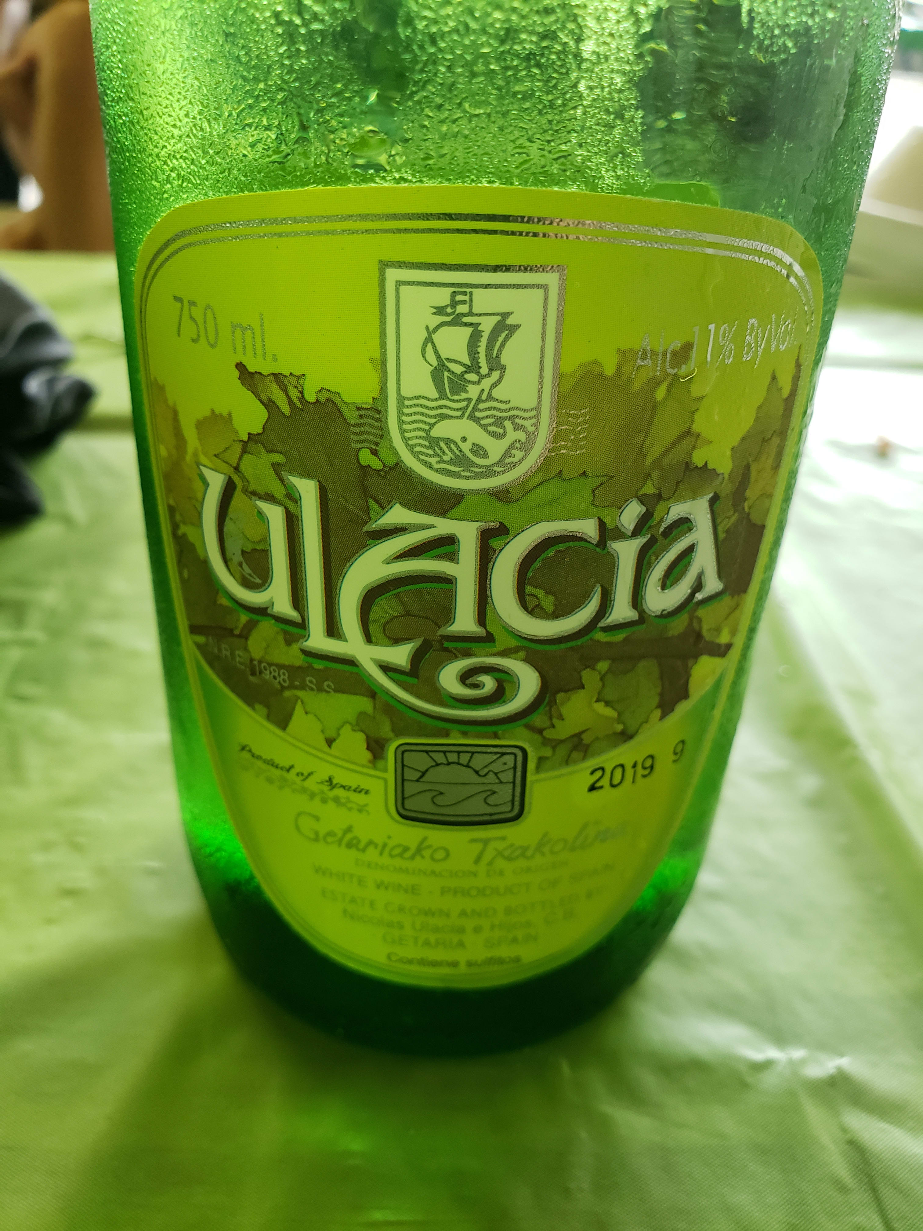 2019 Ulacia Getariako Txakolina