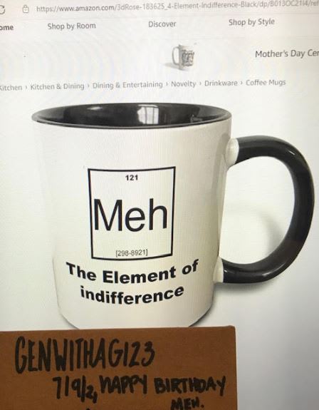 Meh. The Element of Indifference