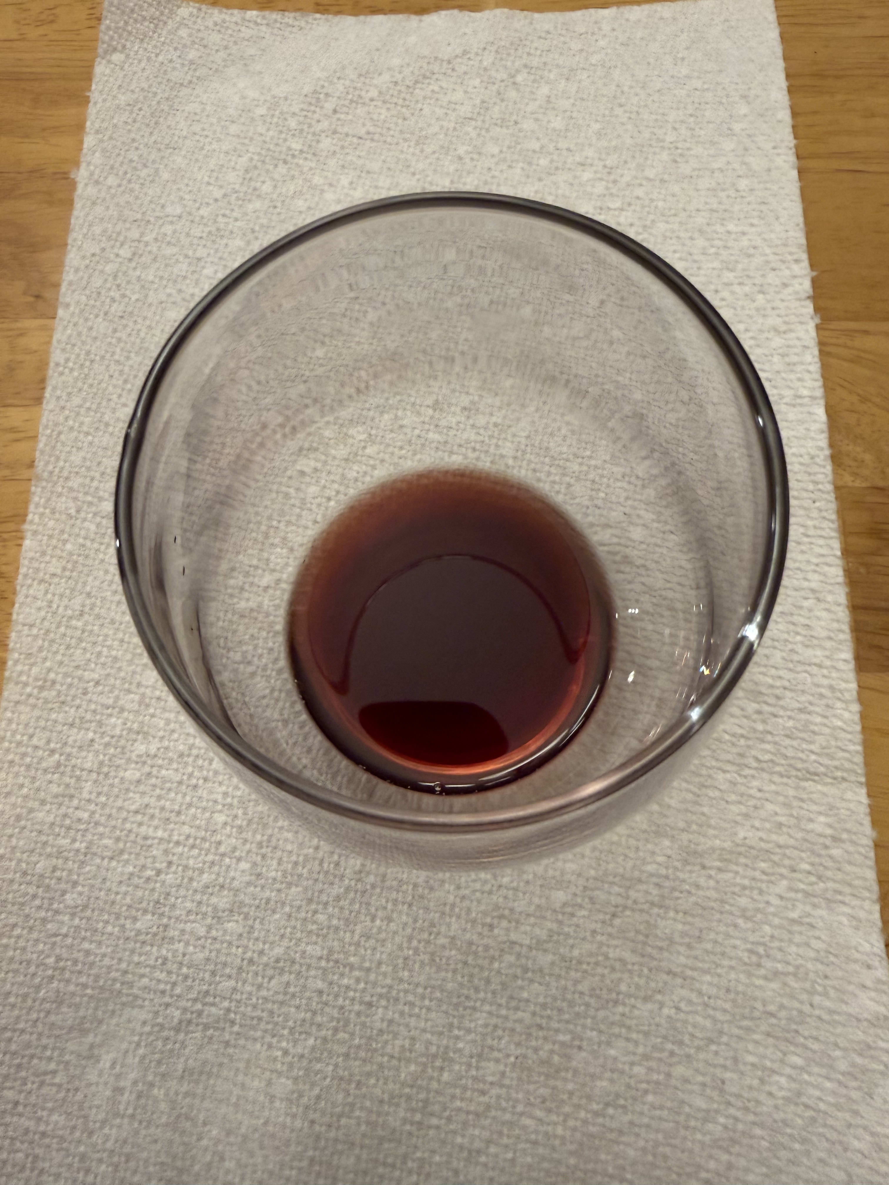 Light red in the glass