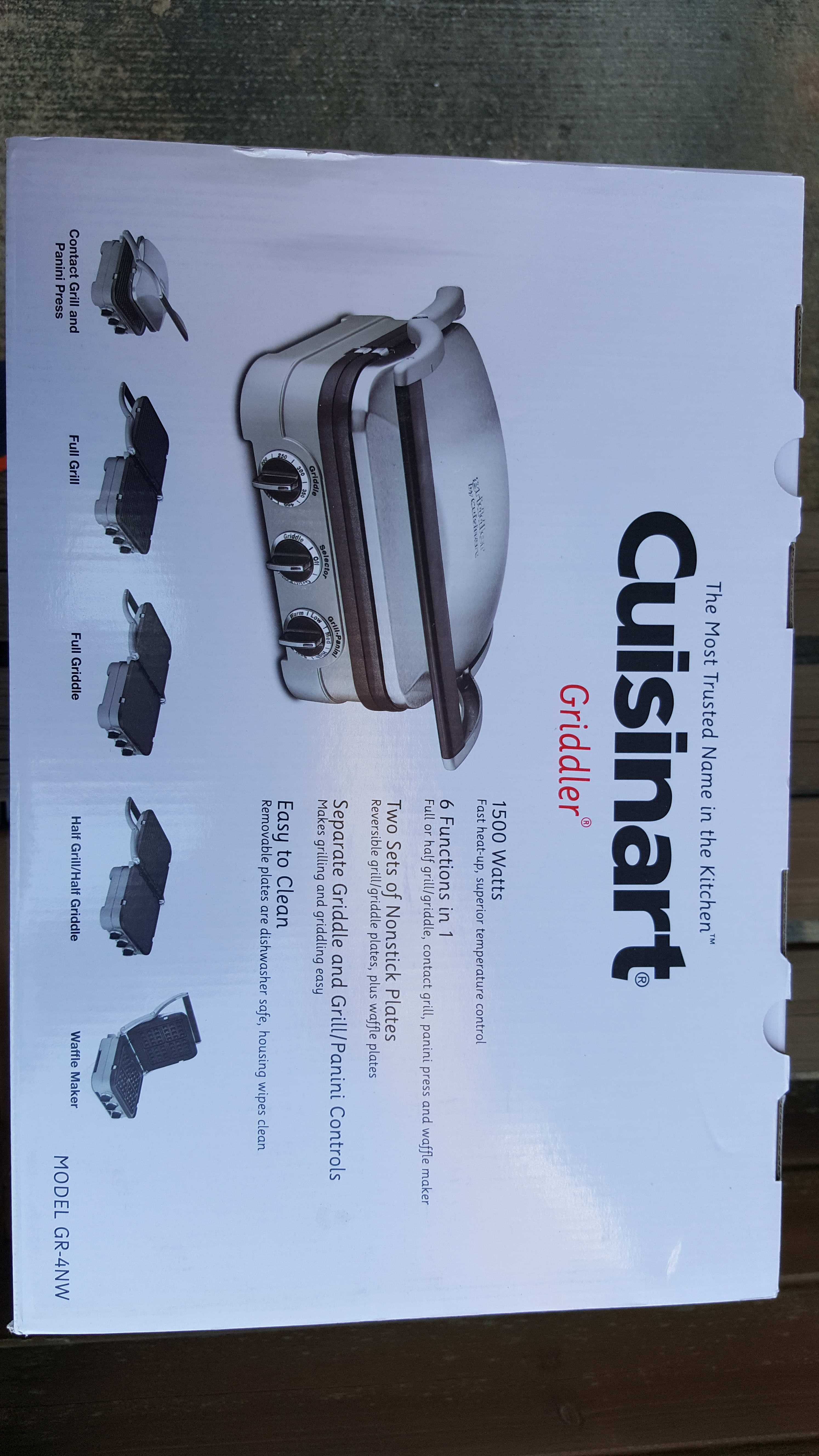 Meh Cuisinart 5Function Griddler with Safety Gloves & Cleaning Cloth