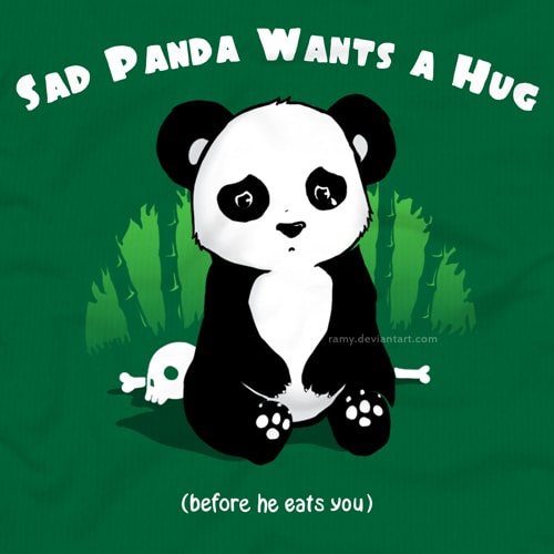 TeeTurtle Sad Panda