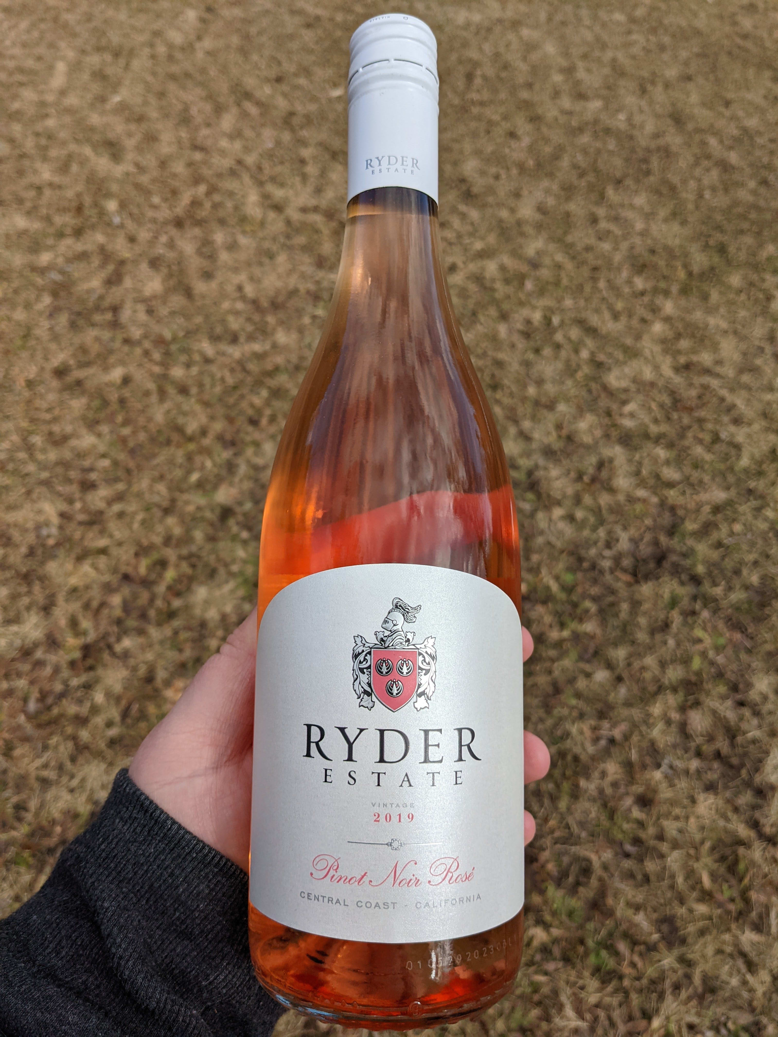 Bottle of 2019 Ryder Estate Pinot Noir Rosé