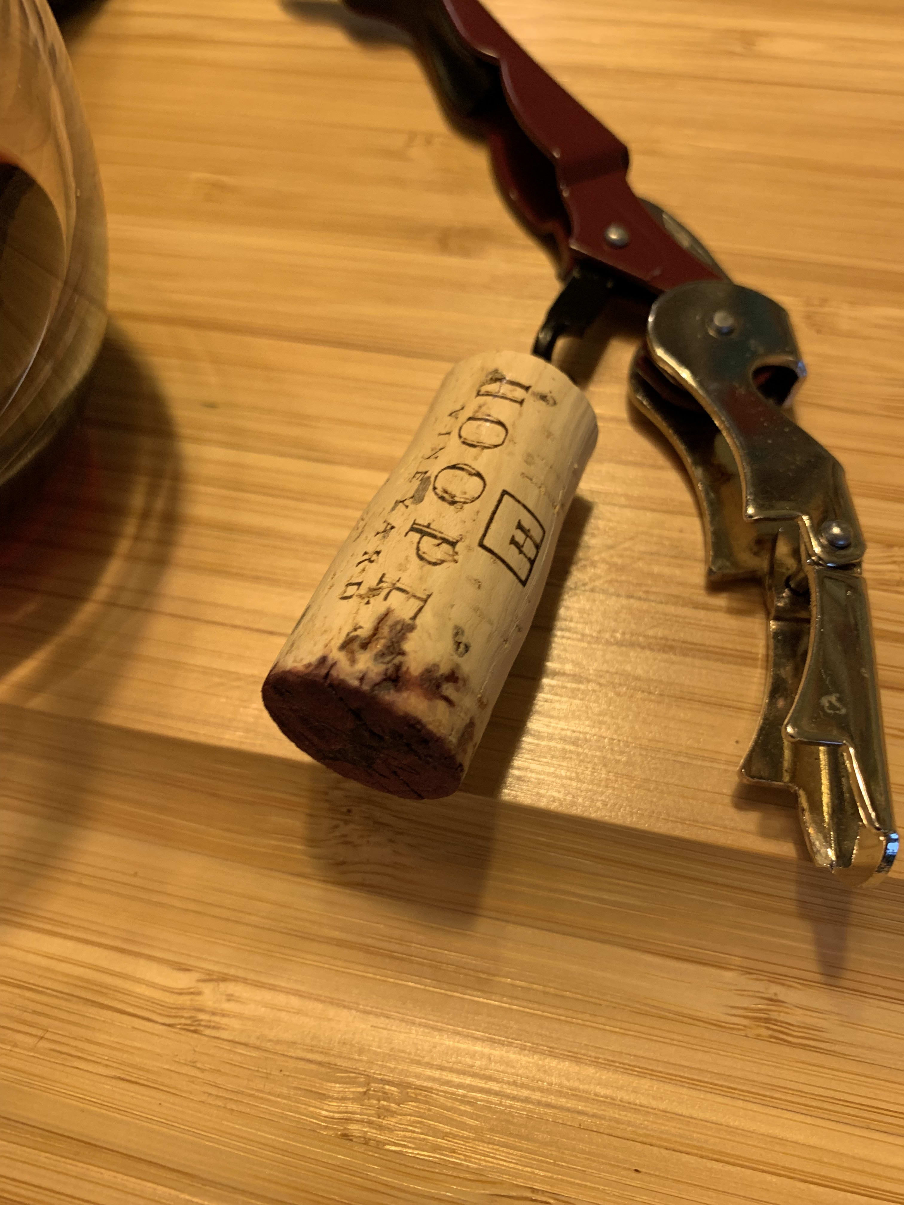Hoopes cabernet cork