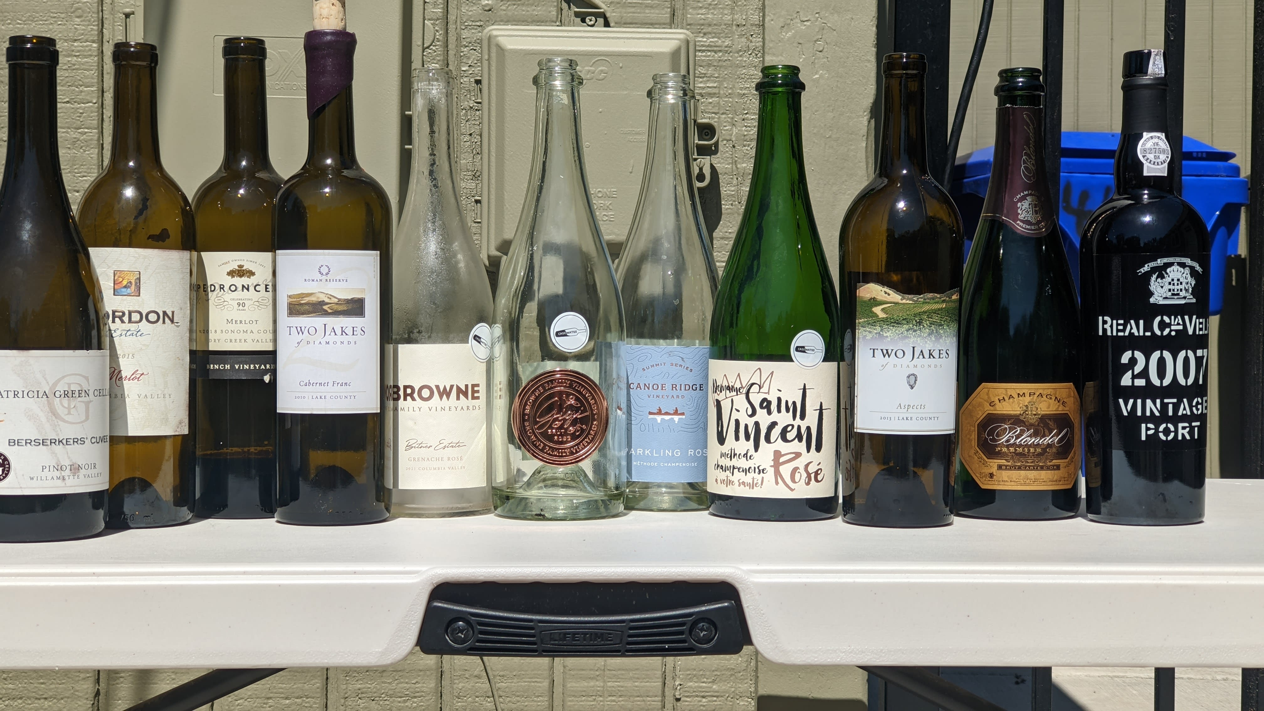 photo of wine bottles