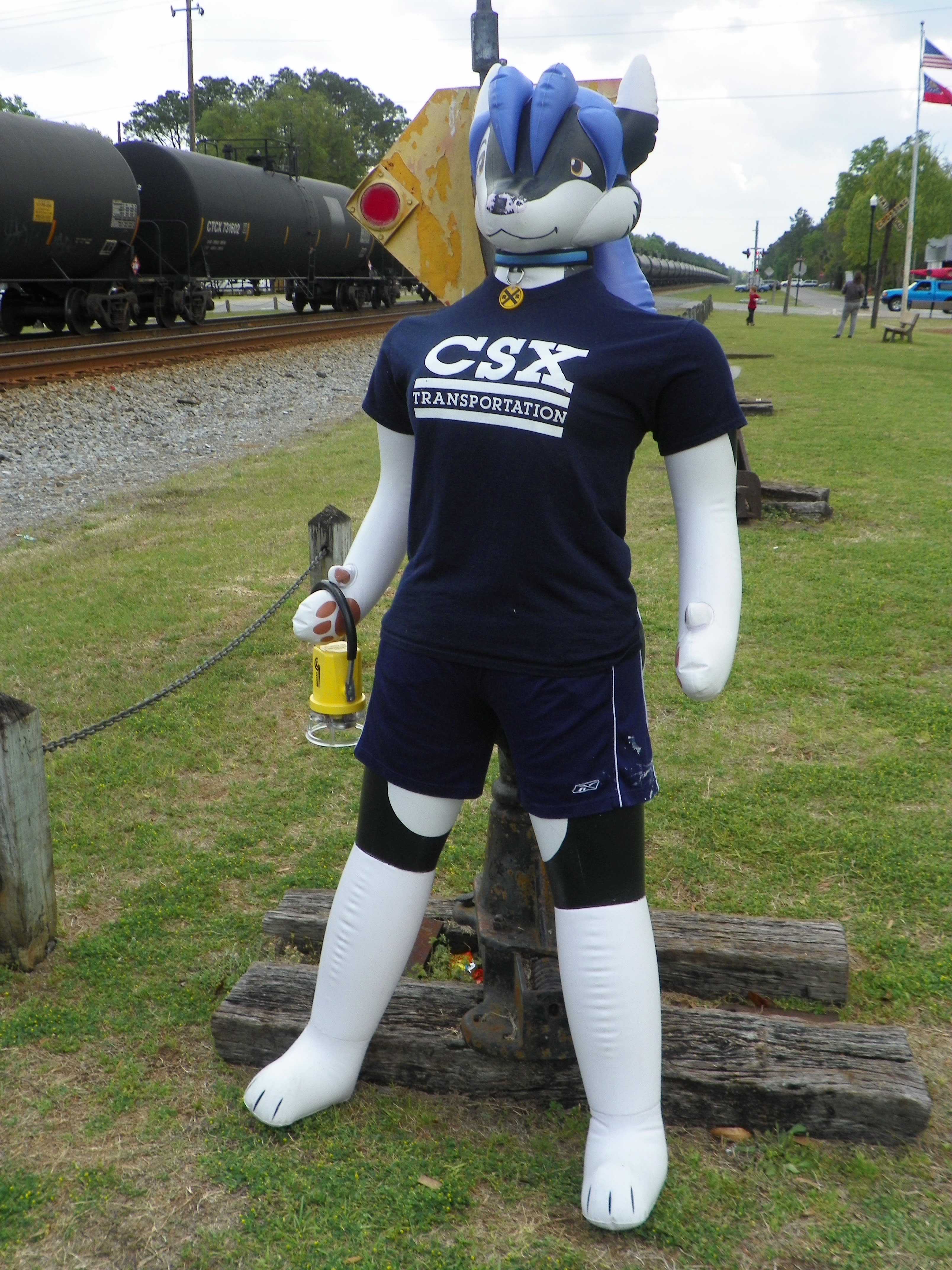 Also she's a railfan.