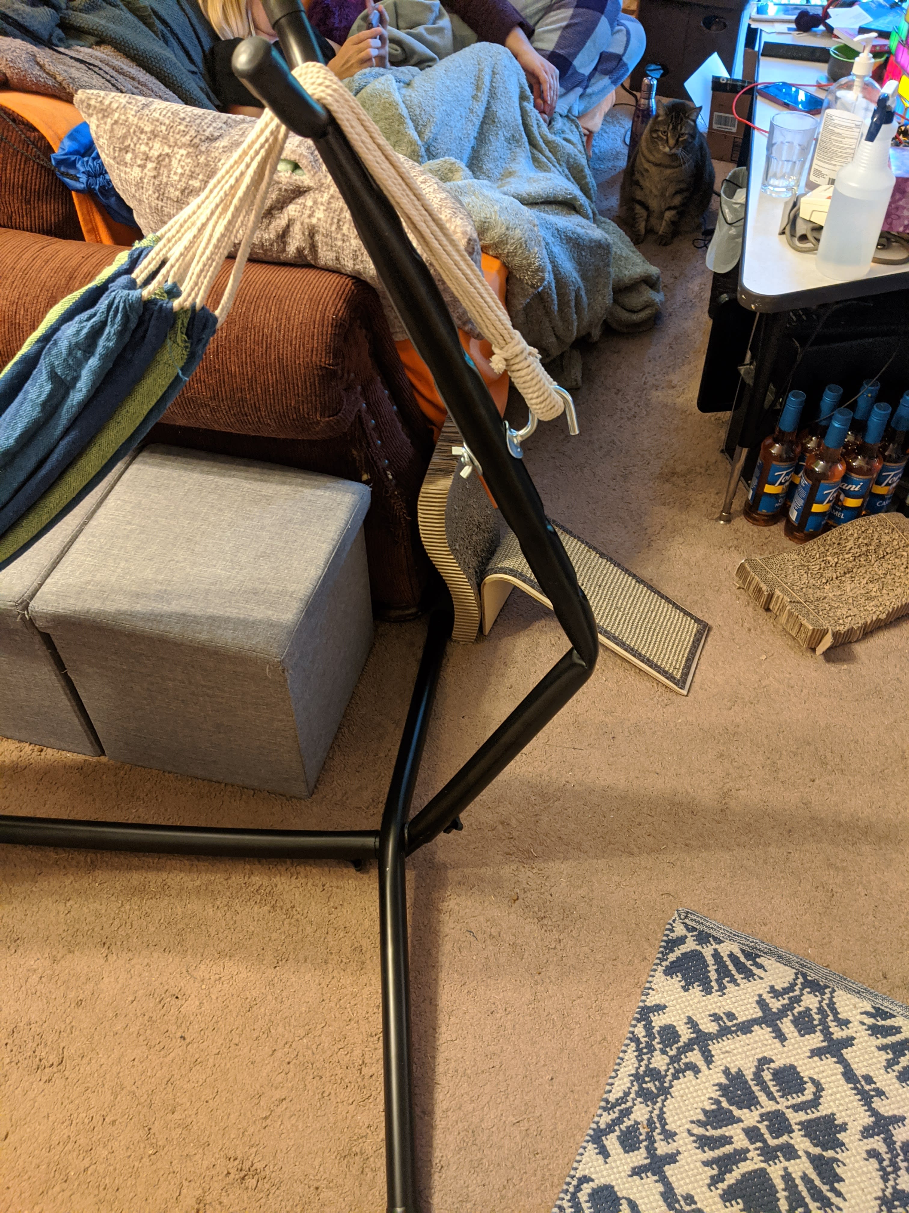 bent frame right at one of the adjustment holes