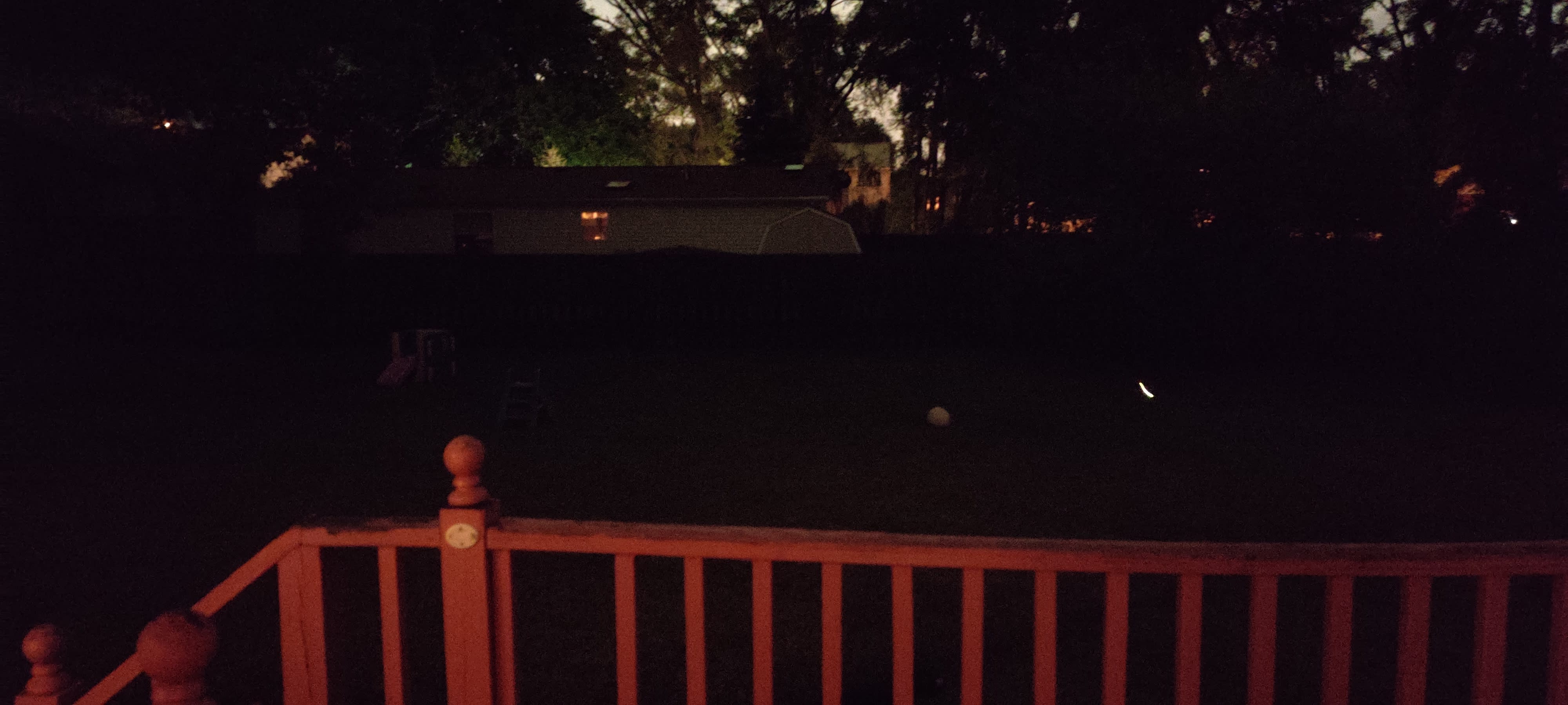 backyard at night