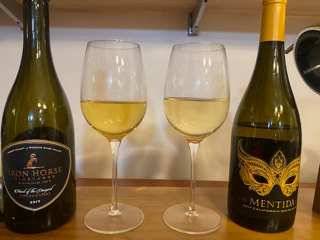 Side by side comparison with the IH 2017 Heart of the Vineyard - much lighter in color by comparison (and taste) 