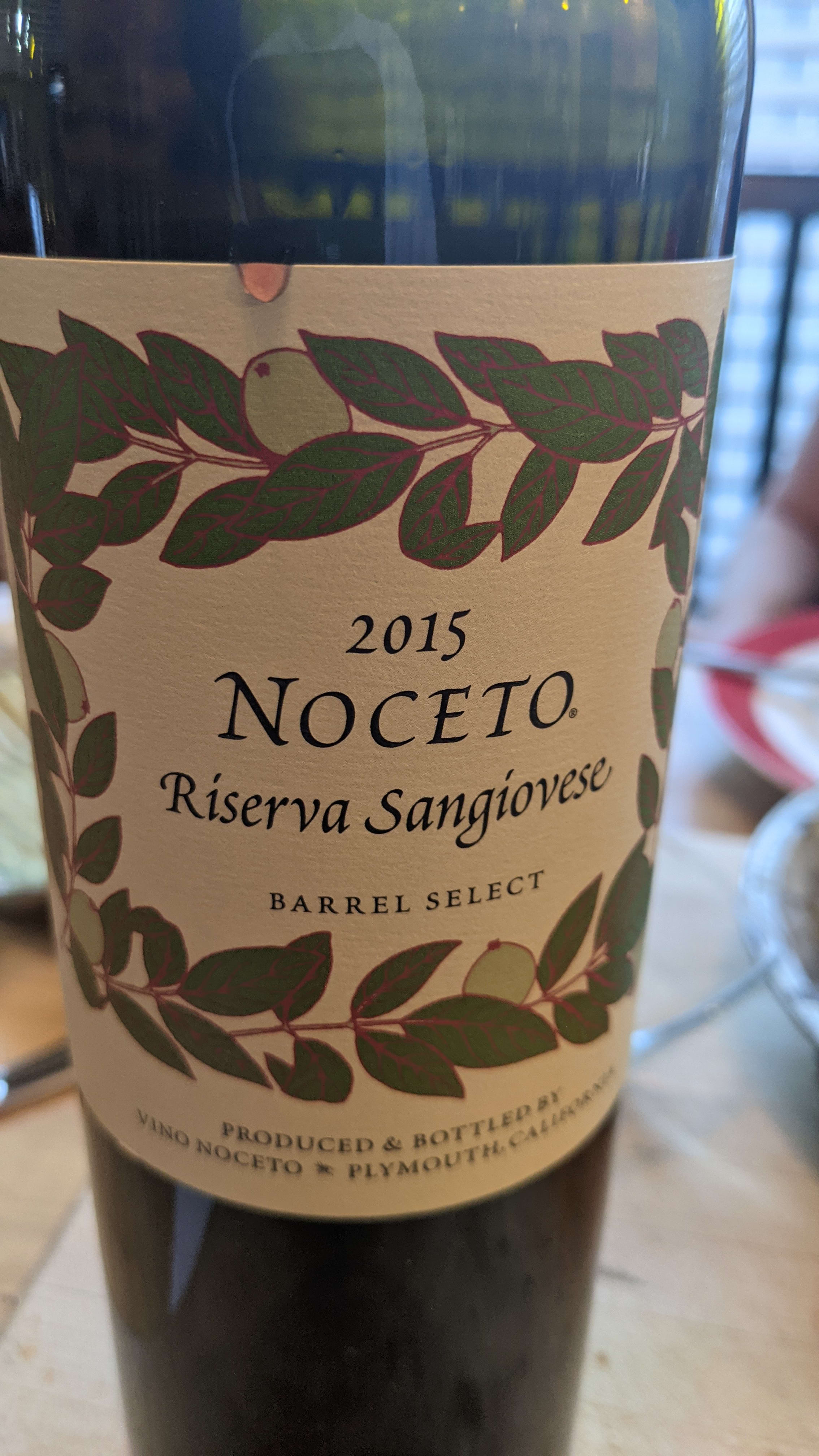 2015 Noceto riserva sangiovese