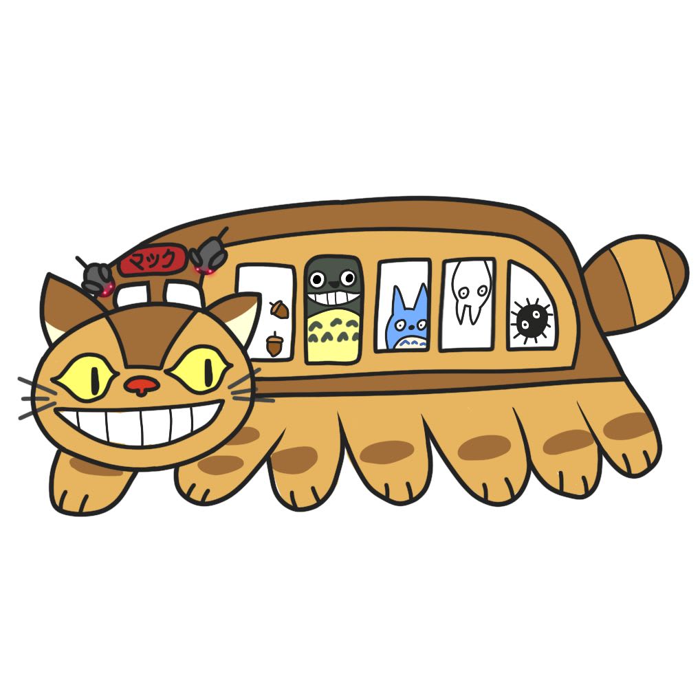 Catbus drawn by my boyfriend!